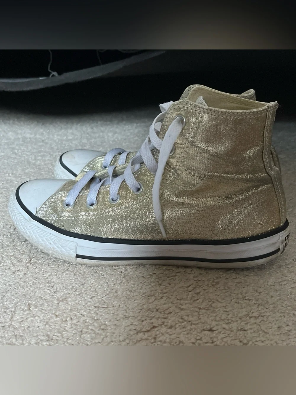 Converse Kids Gold Metallic High Top Sneakers
